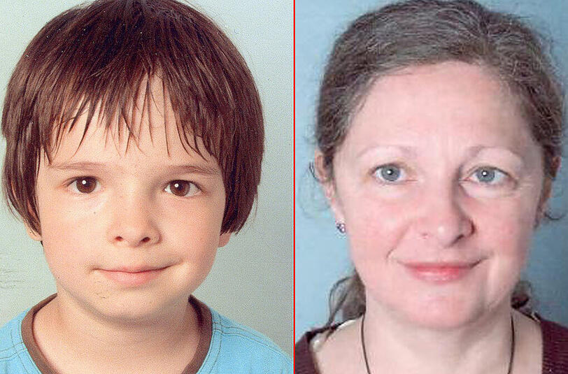 Gesucht: links der 5-jährige Julian Kovac und rechts seine 47-jährige Mutter, Dragana Kovac.