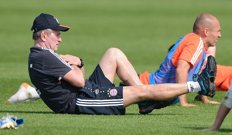 Die Bayern beim Morgentraining an Tag 3 in Doha.
