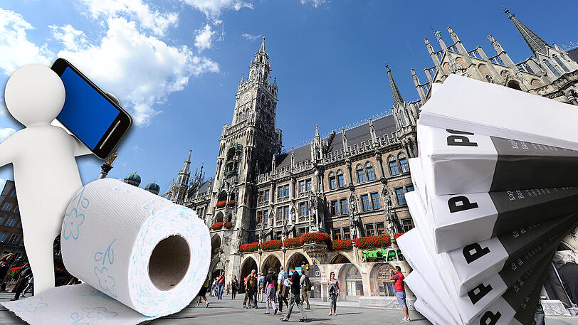 DIN-A4-Blätter, Klopapier und Dienst-Handys: Im Laufe eines Jahres kommt da bei der Münchner Stadtverwaltung einiges zusammen.