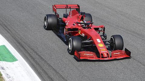 Sebastian Vettel schied im Ferrari früh aus.
