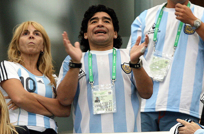 Am Rande der WM 2006: Maradona mit seiner Ex-Frau Claudia.