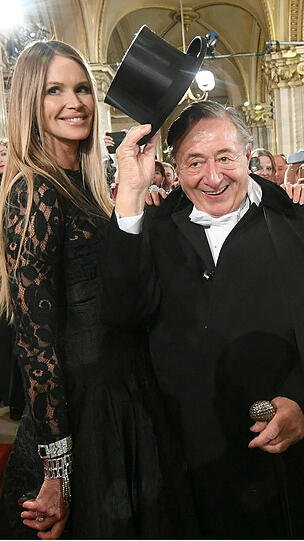 Richard Lugner und sein Stargast, Elle Macpherson.