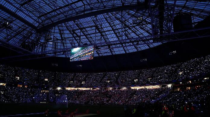Das Dach in der Johan-Cruyff-Arena war geschlossen.