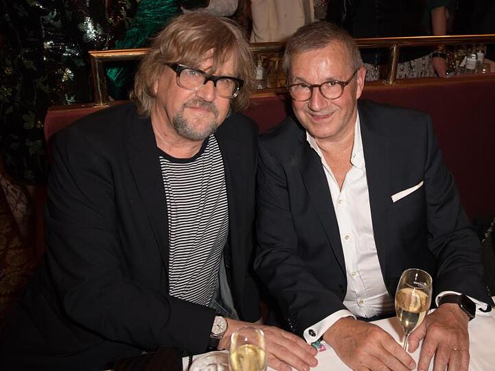 Martin Krug (l) und Jan Hofer im Promi-Lokal Borchardt.