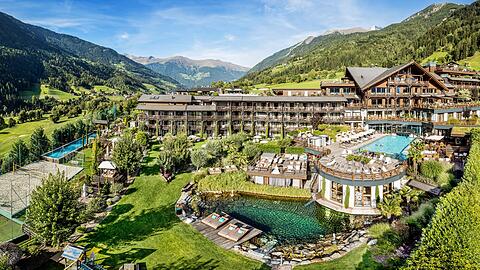 Zum Andreus Golf & Spa Resort im Passeiertal gehört auch eine riesige Wellness-Oase.