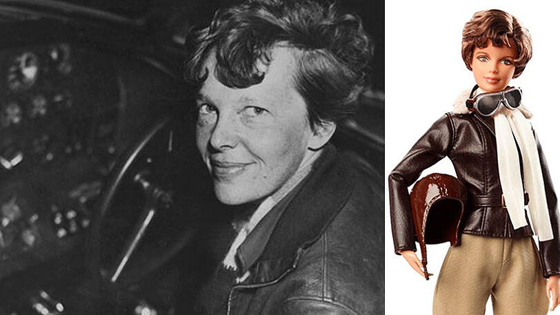 Die Flugpionierin Amelia Earhart.
