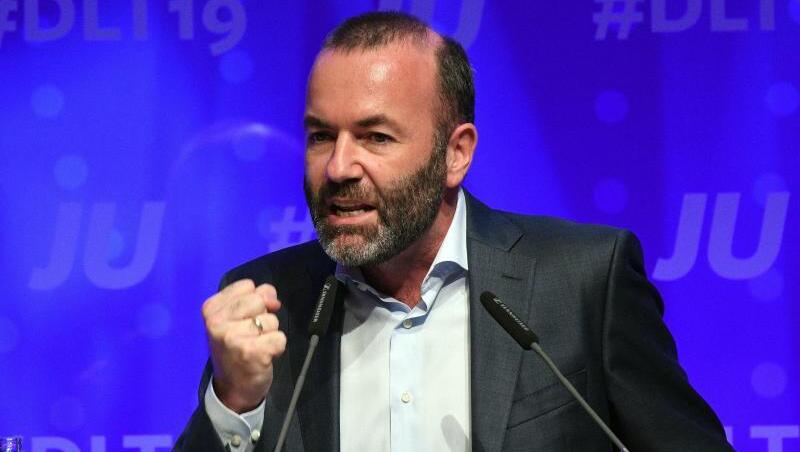 CSU-Vize Manfred Weber bei einer Veranstaltung der Jungen Union. (Archivbild)