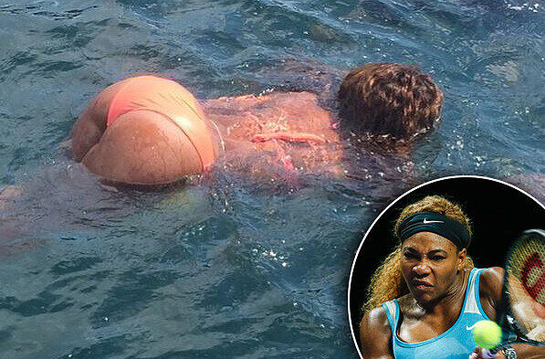 Fett schwimmt oben? Nicht im Fall von Serena Williams: Das ausgeprägte Hinterteil der erfolgreichen Tennisspielerin ist pure Muskelmasse!