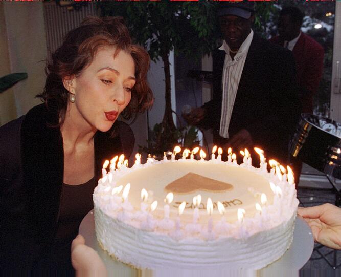 Christine Kaufmann an ihrem 52. Geburtstag