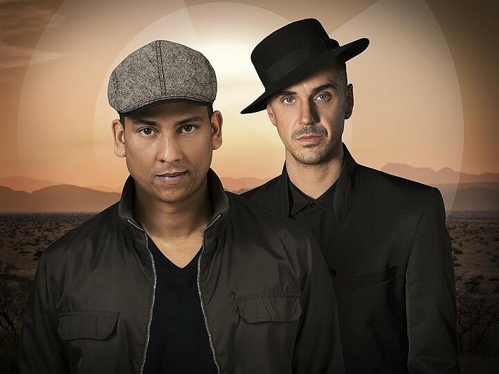 Xavier Naidoo (l.) mit seinem Neuzugang Seven