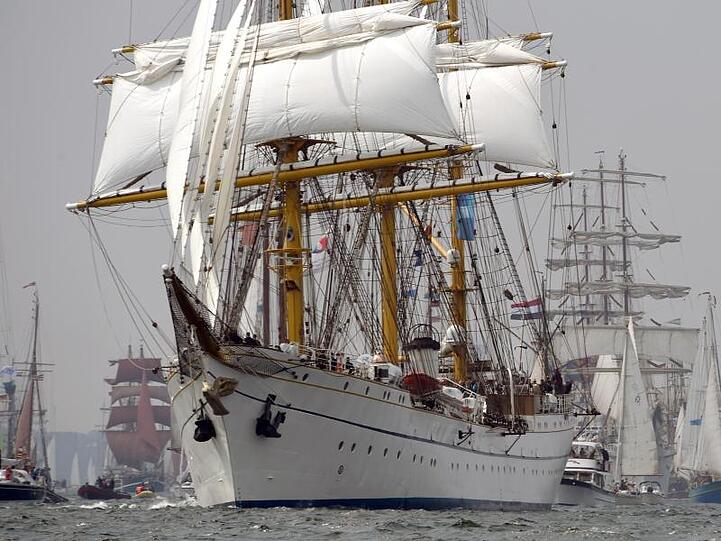 Das Segelschulschiff "Gorch Fock" im Jahr 2015.