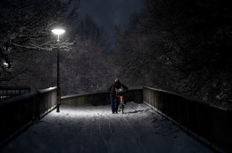 Weitere Schnee-Bilder aus München.