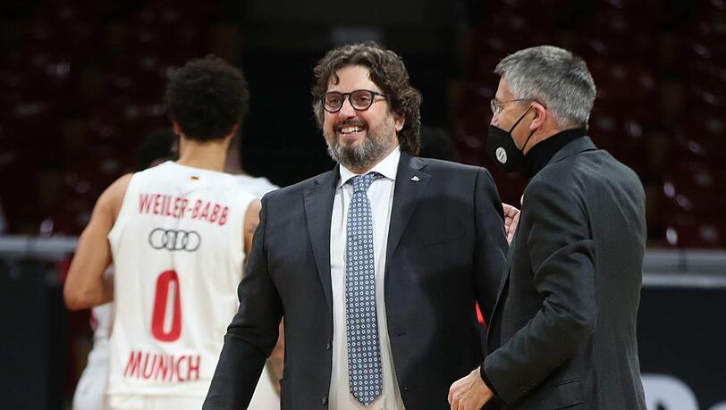 Wollen mit dem FCBB den Pokalsieg in eigener Halle: Trinchieri (l.) und Hainer.