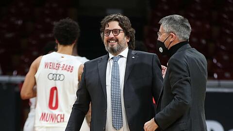 Wollen mit dem FCBB den Pokalsieg in eigener Halle: Trinchieri (l.) und Hainer.