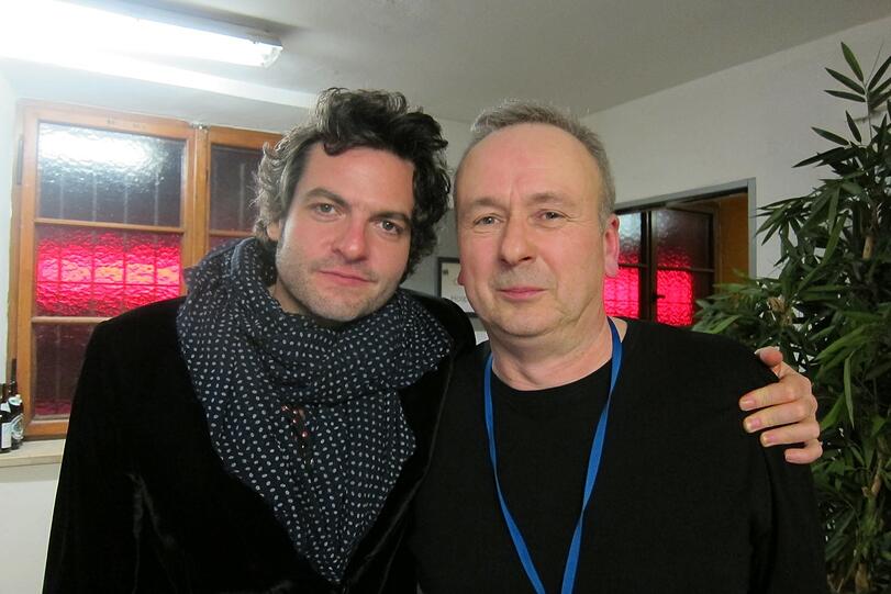 Thomas Bohnet (rechts) mit dem französischen Rocksänger Matthieu Chedid