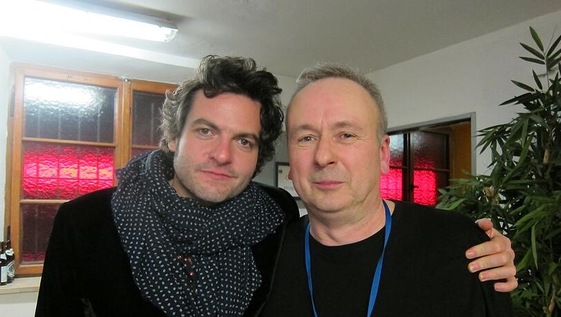 Thomas Bohnet (rechts) mit dem französischen Rocksänger Matthieu Chedid