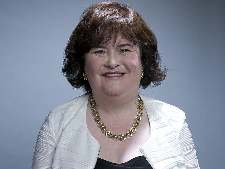 Die schottische Sängerin Susan Boyle posiert bei einem Promotion-Termin in New York