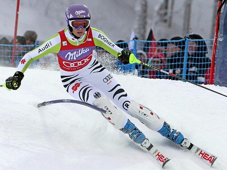 Maria Riesch auf ihrer Fahrt zu Platz zwei