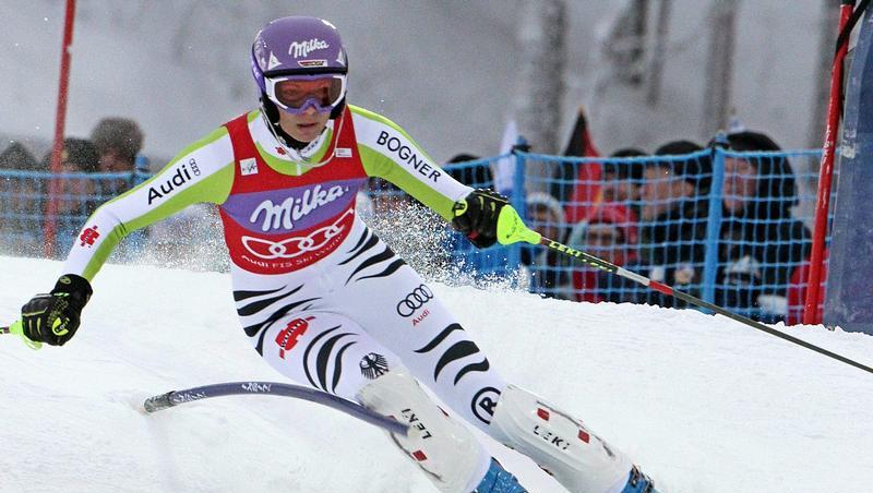 Maria Riesch auf ihrer Fahrt zu Platz zwei Maria Riesch auf ihrer Fahrt zu Platz zwei