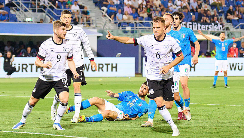 Kurz nach dem Rückstand sorgte Joshua Kimmich für den schnellen Ausgleich für die DFB-Elf gegen Italien.