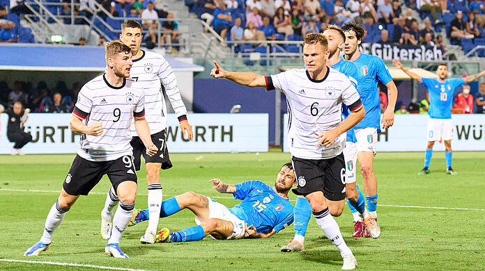 Kurz nach dem Rückstand sorgte Joshua Kimmich für den schnellen Ausgleich für die DFB-Elf gegen Italien.
