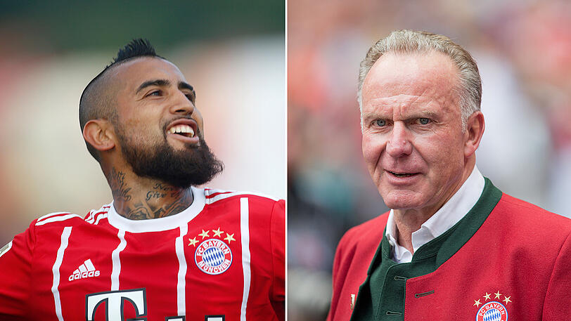 Arturo Vidal (links) und Karl-Heinz Rummenigge.