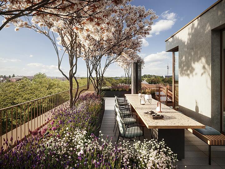 Eine Dachterrasse für alle soll Nachbarn zusammenbringen.