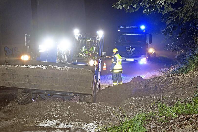 Hochwasser in der Gemeinde Weyarn im Landkreis Miesbach.