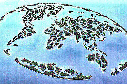 Die Welt im Kleinen: Die künstlichen Inseln &bdquo;The World&ldquo;, in der sich &bdquo;Germany&ldquo; und &bdquo;Austria&ldquo; befinden.