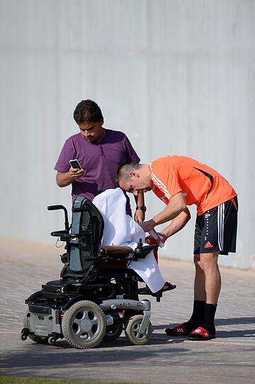 Der FC Bayern am vierten Trainingstag in Doha.