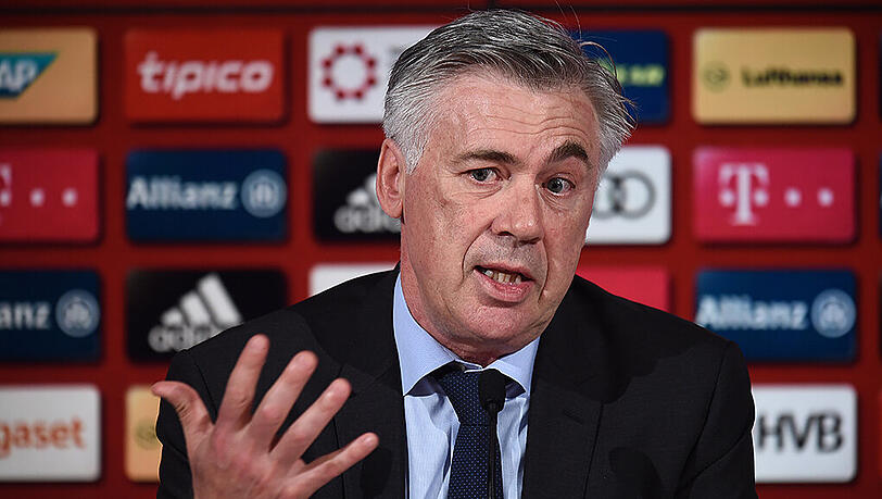 Carlo Ancelotti bei einer früheren Pressekonferenz. Carlo Ancelotti bei einer früheren Pressekonferenz.