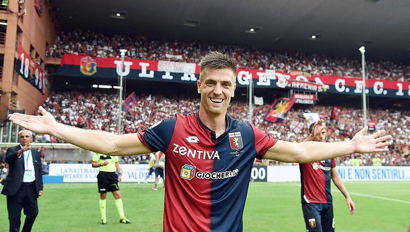 Erzielte wettbewerbsübergreifend bereits zehn Tore in sechs Partien: Krzysztof Piatek vom FC Genua Erzielte wettbewerbsübergreifend bereits zehn Tore in sechs Partien: Krzysztof Piatek vom FC Genua