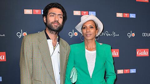 Noah Becker und Mutter Barbara.