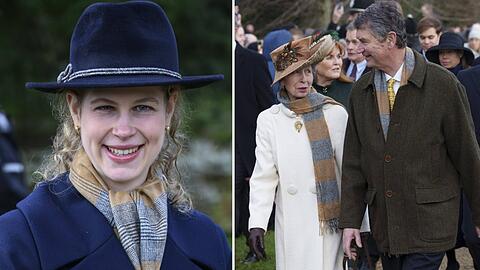 Lady Louise sowie Prinzessin Anne und ihr Ehemann erschienen mit den besonderen Schals zum Gottesdienst.