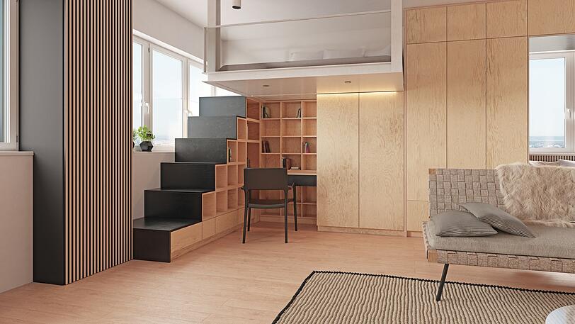 Wenn Ihnen der Bau von Schubladen zu herausfordernd ist, dann tut es auch ein Regal unter der Treppe. Dazu müssen Sie nur ein paar horizontale Bretter an der Wand festschrauben. Wahlweise können noch vertikale Trennwände ergänzt werden, sodass, wie auf dem Bild, einzelne Fächer entstehen. Diese Konstruktion punktet nicht nur als praktischer Stauraum, sondern auch als stilechtes Möbel-Unikat. Wenn Ihnen der Bau von Schubladen zu herausfordernd ist, dann tut es auch ein Regal unter der Treppe. Dazu müssen Sie nur ein paar horizontale Bretter an der Wand festschrauben. Wahlweise können noch vertikale Trennwände ergänzt werden, sodass, wie auf dem Bild, einzelne Fächer entstehen. Diese Konstruktion punktet nicht nur als praktischer Stauraum, sondern auch als stilechtes Möbel-Unikat.