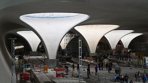 Baustelle des milliardenschweren Bahnprojekts Stuttgart 21.
