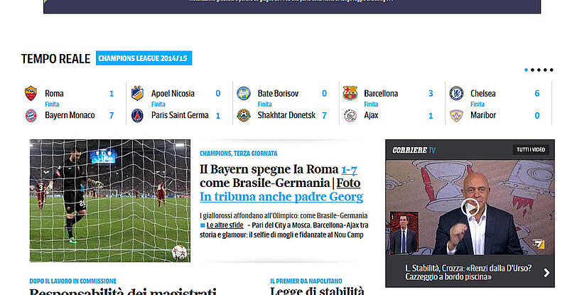 Die Corriere della Sera (Italien) zieht nach dem Spiel die Parallelen zur 7:1 WM-Demütigung der Brasilianer.