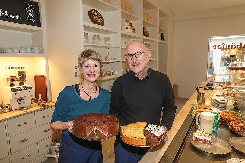 Cornelia Wagner und Stefan Lehming sind Angestellte im Erbshäuser. Hier soll es die beste Prinzregententorte geben.