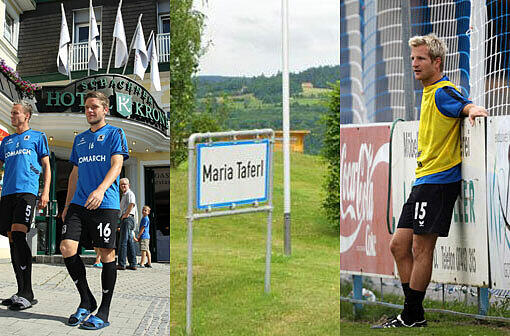 Trainingslager: Die Löwen haben Quartier in Maria Taferl (Niederösterreich) bezogen. Bis 1. Juli bereitet sich der TSV 1860 dort auf die neue Saison vor. Die ersten Bilder vom Ort, dem Trainingsplatz, dem Quartier.