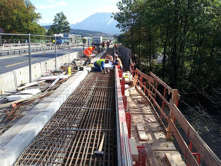 Eine Brückansanierung auf der Salzburger Autobahn &ndash; nur eine von vielen Baustellen.
