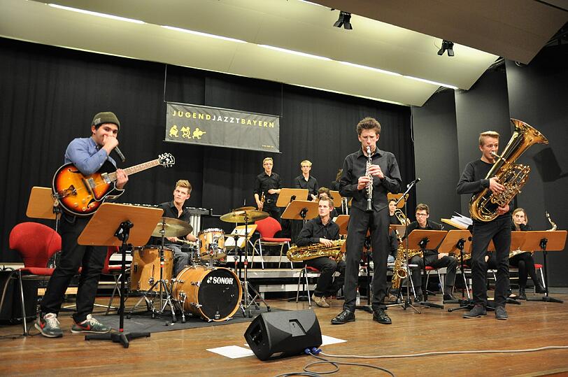 Die Big Band des Pestalozzi-Gymnasiums in Aktion.