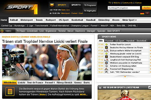sport1.de: "Tränen statt Trophäe! Nervöse Lisicki verliert FinaleDie Pressestimmen zur Finalniederlage von Sabine Lisicki.