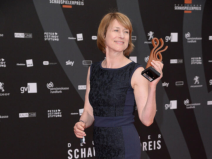 Corinna Harfouch erhielt dieses Jahr den Deutschen Schauspielerpreis als beste Hauptdarstellerin in Berlin