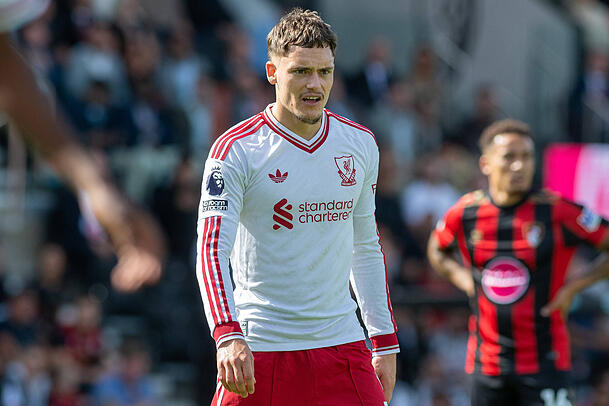 Konnte in England noch nicht an seine Leistungen aus der Bundesliga anknüpfen: Florian Wirtz. Konnte in England noch nicht an seine Leistungen aus der Bundesliga anknüpfen: Florian Wirtz.