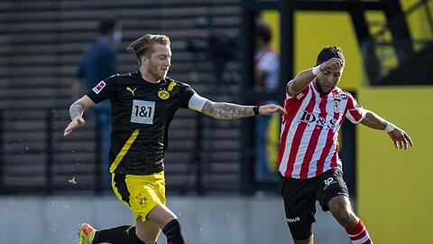 Feierte ein gelungenes Comeback: BVB-Kapitän Marco Reus (l).