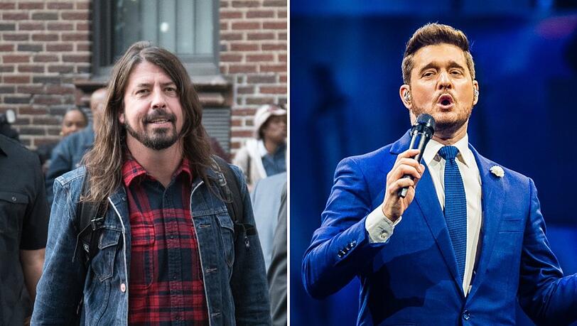 Dave Grohl hatte bei einem Foo-Fighters-Konzert in San Francisco Unterstützung von Sänger Michael Bublé.