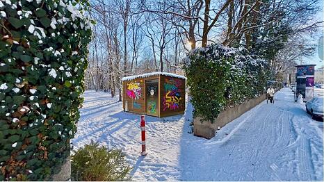 MIt Graffiti: So stellt sich die Initiative das H&auml;usl vor.