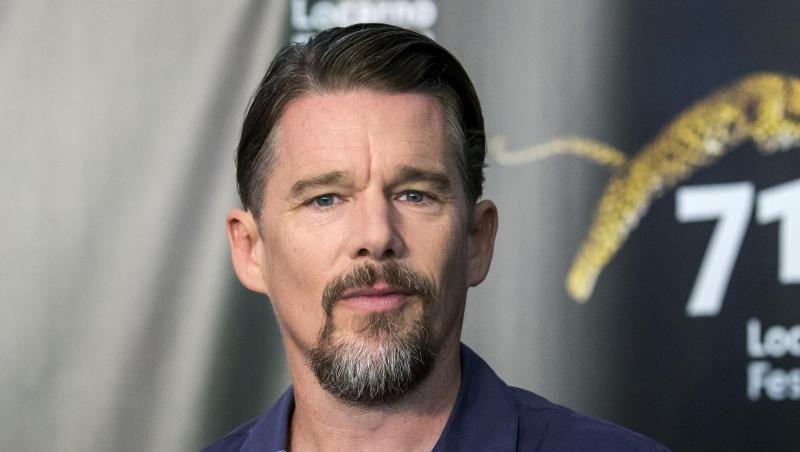 Ethan Hawke 2018 beim Filmfestival von Locarno. Ethan Hawke 2018 beim Filmfestival von Locarno.