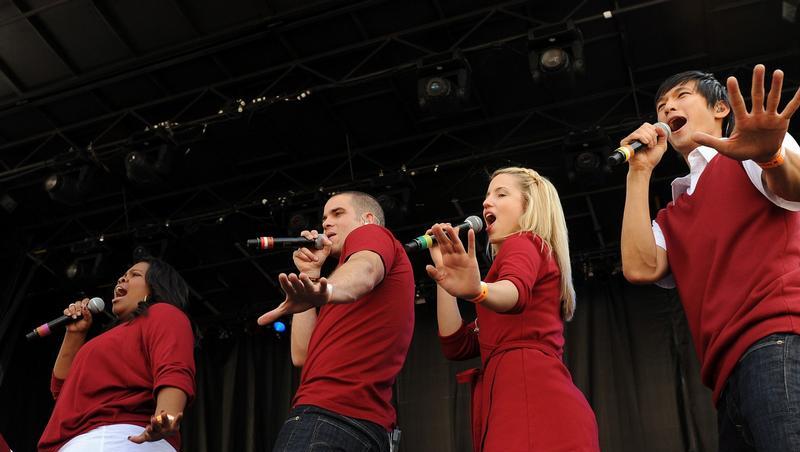 Darsteller der TV-Show «Glee» in Washington. Darsteller der TV-Show «Glee» in Washington.
