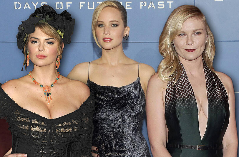 Sie waren unter den Hacker-Opfern (l-r): Kate Upton, Jennifer Lawrence und Kirsten Dunst